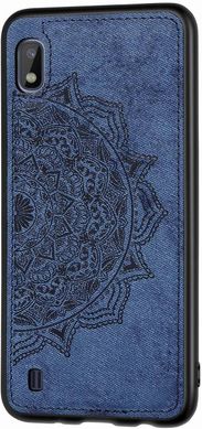 Чохол Embossed для Samsung M10 2019 / M105F бампер накладка тканинний синій