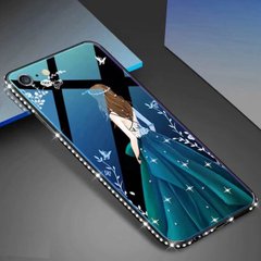 Чохол Glass-case для Iphone SE 2020 бампер накладка Green Dress