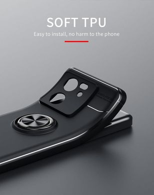 Чехол TPU RIng для Xiaomi 13T Pro бампер противоударный с кольцом Black