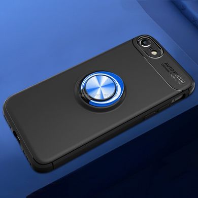 Чохол TPU Ring для iPhone 5 / 5s / SE бампер оригінальний з кільцем Black-Blue