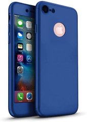 Чехол Dualhard 360 для Iphone 5 / 5s / SE оригинальный Бампер с яблоком БЕЗ СТЕКЛА Blue