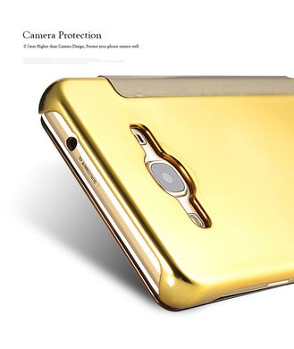 Чохол Mirror для Samsung Galaxy J5 2015 J500 J500h книжка дзеркальний Clear View Gold