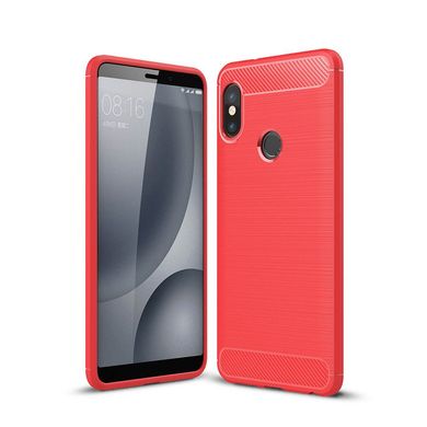 Чехол Carbon для Xiaomi Redmi Note 5 / Note 5 Pro Global бампер оригинальный Red