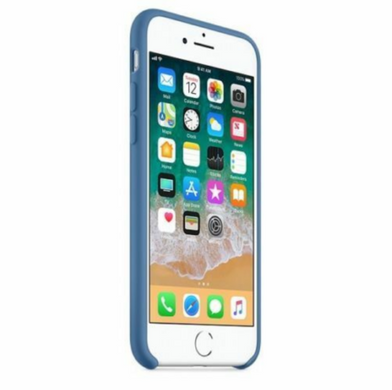 Чехол Silicone Сase для Iphone SE 2020 бампер накладка Delft Blue
