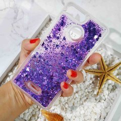 Чехол Glitter для Xiaomi Redmi 6 Бампер Жидкий блеск Фиолетовый