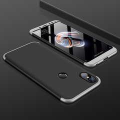 Чехол GKK 360 для Xiaomi Redmi Note 5 / Note 5 Pro Global бампер оригинальный Black-Silver