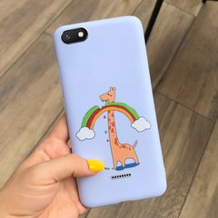 Чехол Style для Xiaomi Redmi 6A Бампер силиконовый Голубой Giraffe
