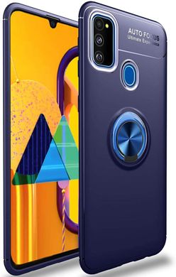 Чохол TPU Ring для Samsung Galaxy M31 / M315 бампер з кільцем протиударний Blue
