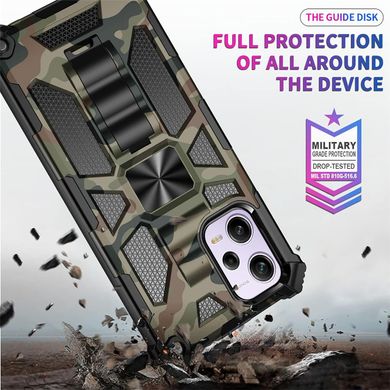 Чехол Military Shield для Xiaomi Poco X5 Pro 5G бампер противоударный с подставкой Khaki