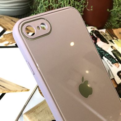 Чохол Color-Glass для Iphone SE 2020 бампер із захистом камер Lavender