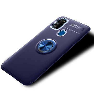 Чехол TPU Ring для Samsung Galaxy M31 / M315 бампер с кольцом противоударный Blue