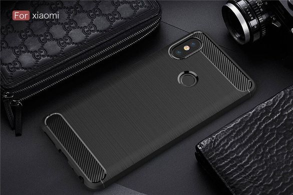 Чохол Carbon для Xiaomi Redmi Note 5 / Note 5 Pro Global бампер оригінальний Black