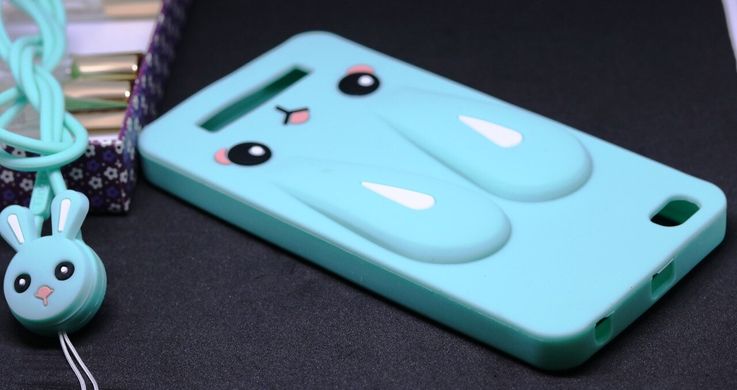 Чехол Funny-Bunny 3D для Xiaomi Redmi 4a Бампер резиновый голубой
