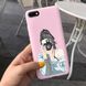 Чехол Style для Huawei Y5 2018 / Y5 Prime 2018 (5.45") Бампер силиконовый Розовый Girl with a camera
