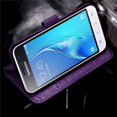 Чохол Clover для Samsung Galaxy J1 2016 J120 J120H книжка шкіра PU Purple