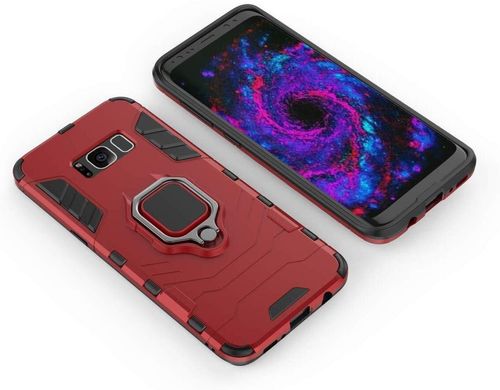 Чохол Iron Ring для Samsung Galaxy S8 броньований бампер Броня Red