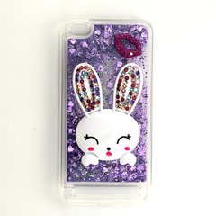Чехол Glitter для Xiaomi Redmi 5A бампер жидкий блеск Заяц Фиолетовый