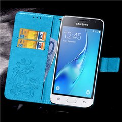 Чохол Clover для Samsung Galaxy J1 2016 J120 J120H книжка шкіра PU Blue