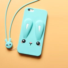 Чохол Funny-Bunny 3D для iPhone 7/8 Бампер гумовий блакитний