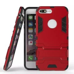 Чехол Iron для Iphone 7 Plus / 8 Plus бронированный Бампер с подставкой Red