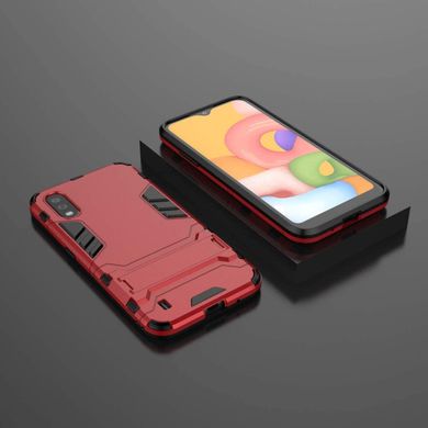 Чохол Iron для Samsung Galaxy A01 2020 / A015F протиударний бампер з підставкою Red