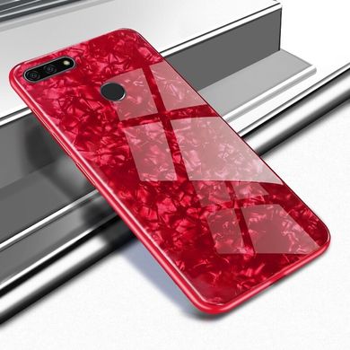 Чехол Marble для Honor 7C / AUM-L41 5.7" бампер мраморный оригинальный Красный