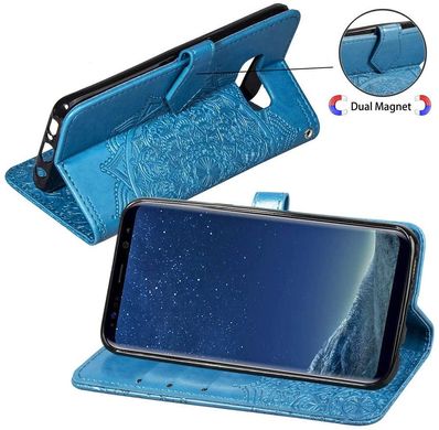 Чехол Vintage для Samsung Galaxy S8 Plus / G955 книжка с узором голубой