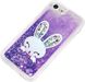 Чехол Glitter для Iphone 6 / 6s бампер аквариум жидкий блеск Заяц Фиолетовый