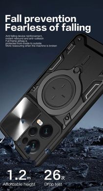 Чехол Magnetic Shield для Xiaomi Redmi Note 12 Pro 5G бампер противоударный с подставкой Black