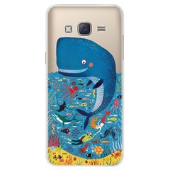 Чехол Print для Samsung J3 2016 / J320 / J300 силиконовый бампер Whale
