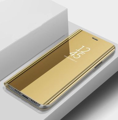 Чехол Mirror для Samsung Galaxy M20 книжка зеркальный Clear View Gold