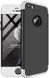 Чехол GKK 360 для Iphone 5 / 5s / SE Бампер противоударный с вырезом Black-Silver
