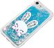 Чохол Glitter для Iphone 6 / 6s бампер акваріум рідкий блиск Заєць Синій