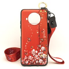 Чехол Lanyard для Xiaomi Mi 10T Lite бампер с ремешком Red
