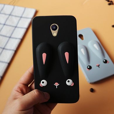 Чехол Funny-Bunny 3D для Meizu M5 note Бампер резиновый черный