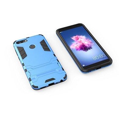 Чехол Iron для Huawei P Smart 2018 / FIG-LX1 / FIG-LA1 бронированный Бампер Броня Blue