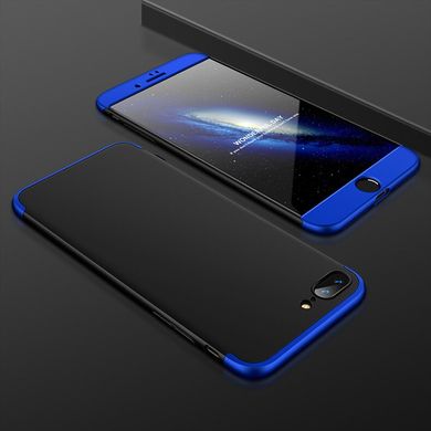 Чехол GKK 360 для Iphone 7 Plus / 8 Plus Бампер оригинальный без выреза black-blue