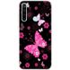 Чехол Print для Xiaomi Redmi Note 8T силиконовый бампер Butterflies Pink