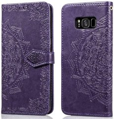 Чехол Vintage для Samsung Galaxy S8 Plus / G955 книжка с узором фиолетовый