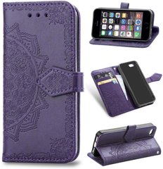 Чехол Vintage для IPhone SE 2020 книжка кожа PU фиолетовый