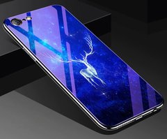 Чехол Glass-case для Iphone 7 / 8 бампер накладка Deer
