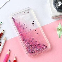 Чохол Glitter для Samsung Galaxy A5 2017 / A520 Бампер Рідкий блиск Серце Рожевий
