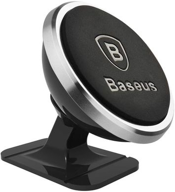 Автомобільний тримач Baseus автодержатель для мобільного телефону магнітний SUGENT-NT0S 360 Silver
