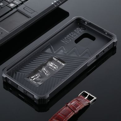 Чехол Shockproof Shield для Xiaomi Redmi Note 9 Pro бампер противоударный с подставкой Black