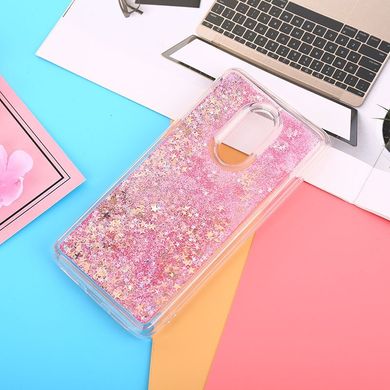 Чохол Glitter для Xiaomi Redmi 5 Plus (5.99 ") Бампер Рідкий блиск зірки рожевий