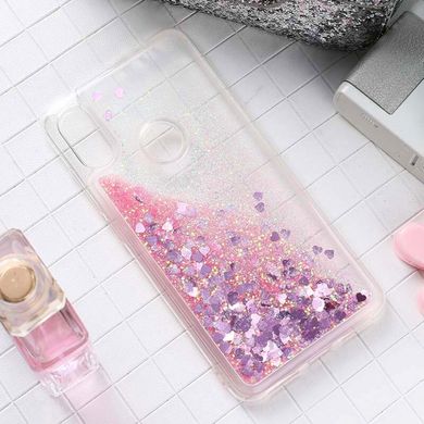 Чехол Glitter для Xiaomi Redmi 7 Бампер Жидкий блеск Розовый