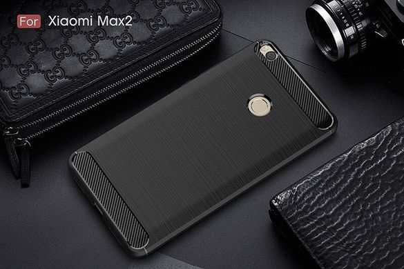 Чехол Carbon для Xiaomi Mi Max 2 бампер оригинальный Black