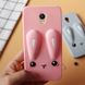Чехол Funny-Bunny 3D для Meizu M3 / M3s / M3 mini Бампер резиновый розовый