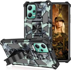 Чехол Military Shield для Xiaomi Poco X5 5G бампер противоударный с подставкой Turquoise