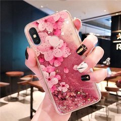 Чехол Glitter для Xiaomi Mi Max 3 бампер Жидкий блеск аквариум Sakura